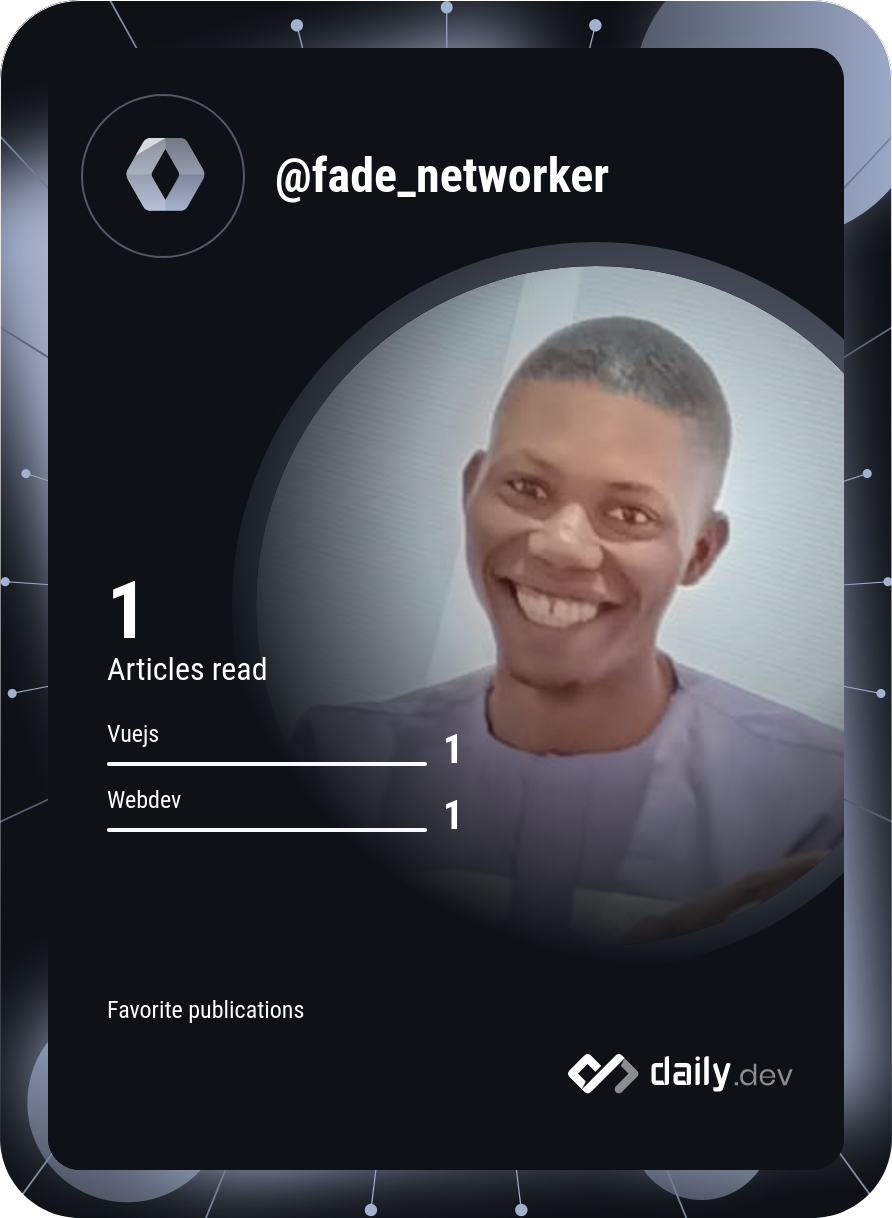 Bowofade Oyerinde's Dev Card