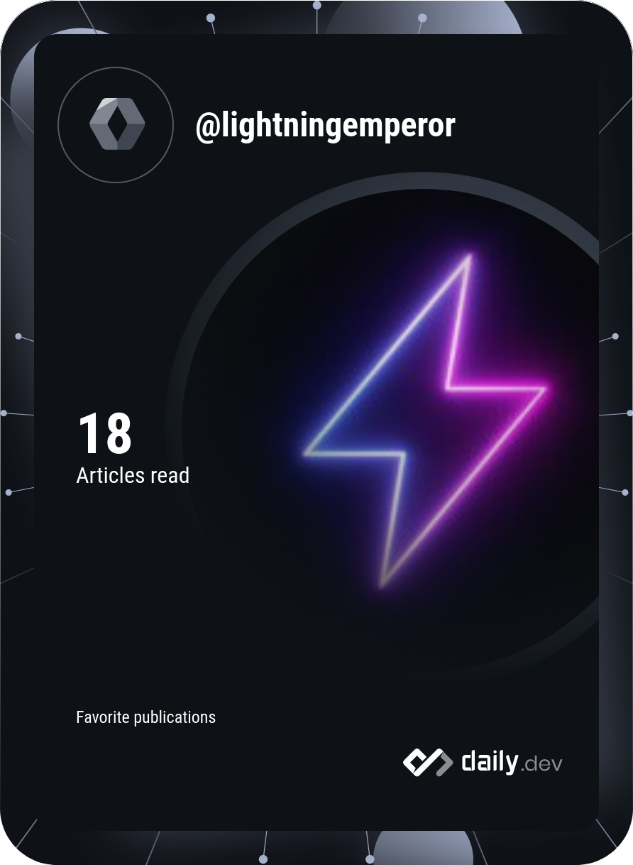 Lightning Emperor's Dev Card