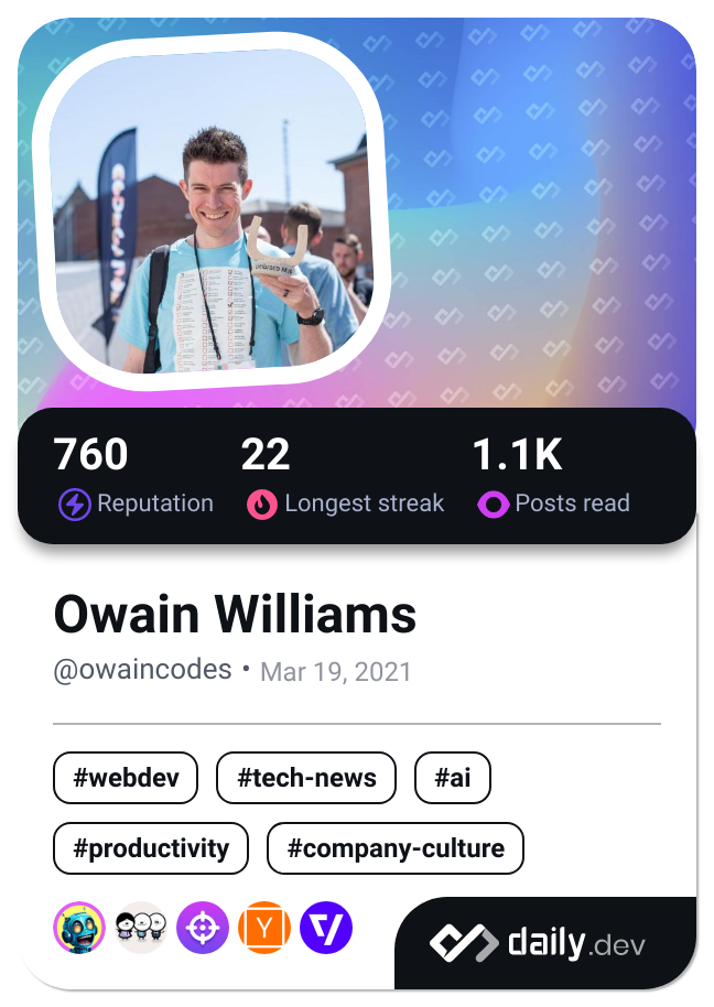 Owain Williams's Dev Card