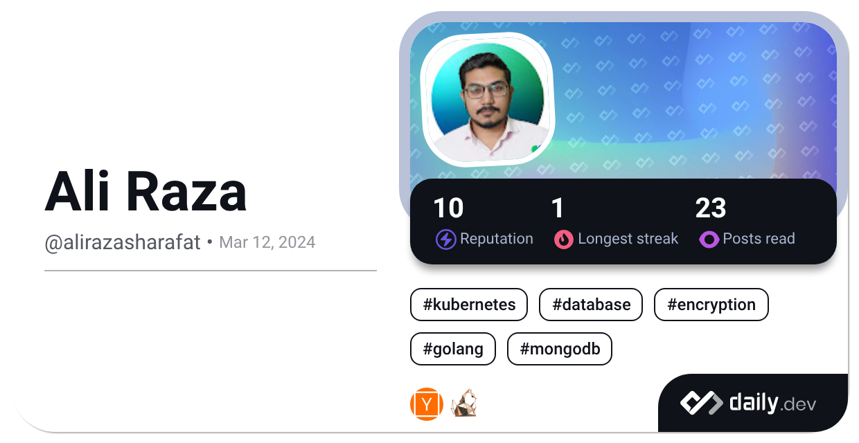 Api Ali Raza Ali Raza (@alirazasharafat) | daily.dev