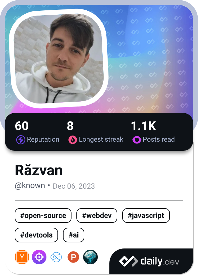 Răzvan's Dev Card