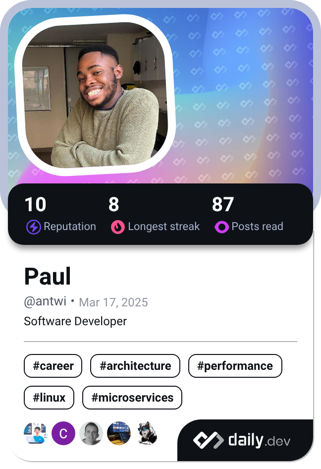 Paul's Dev Card
