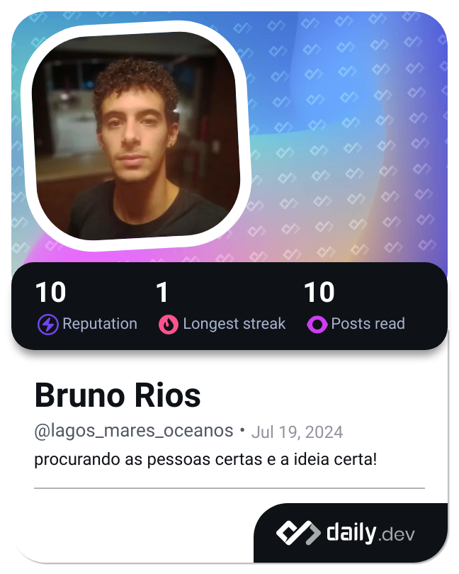 Bruno Rios's Dev Card