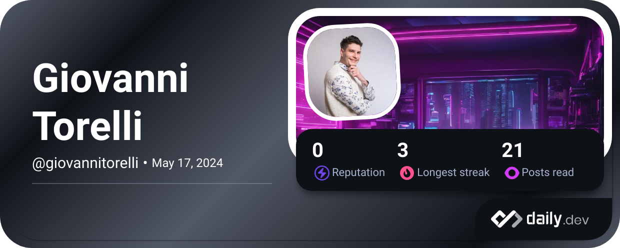 Giovanni Torelli's Dev Card