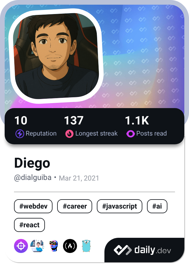 Diego 's Dev Card
