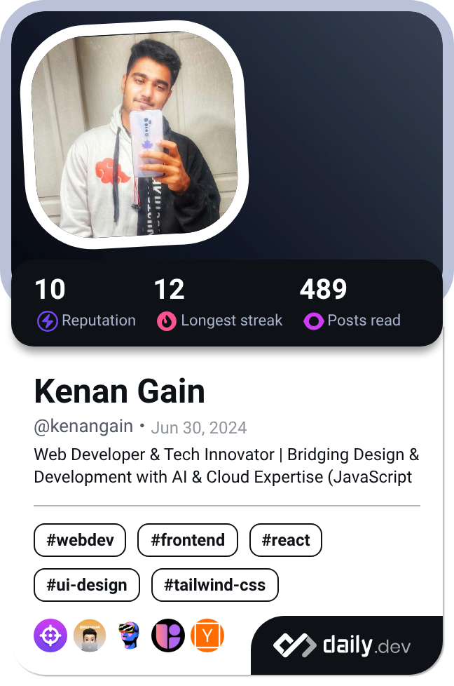 Kenan Gain's Dev Card