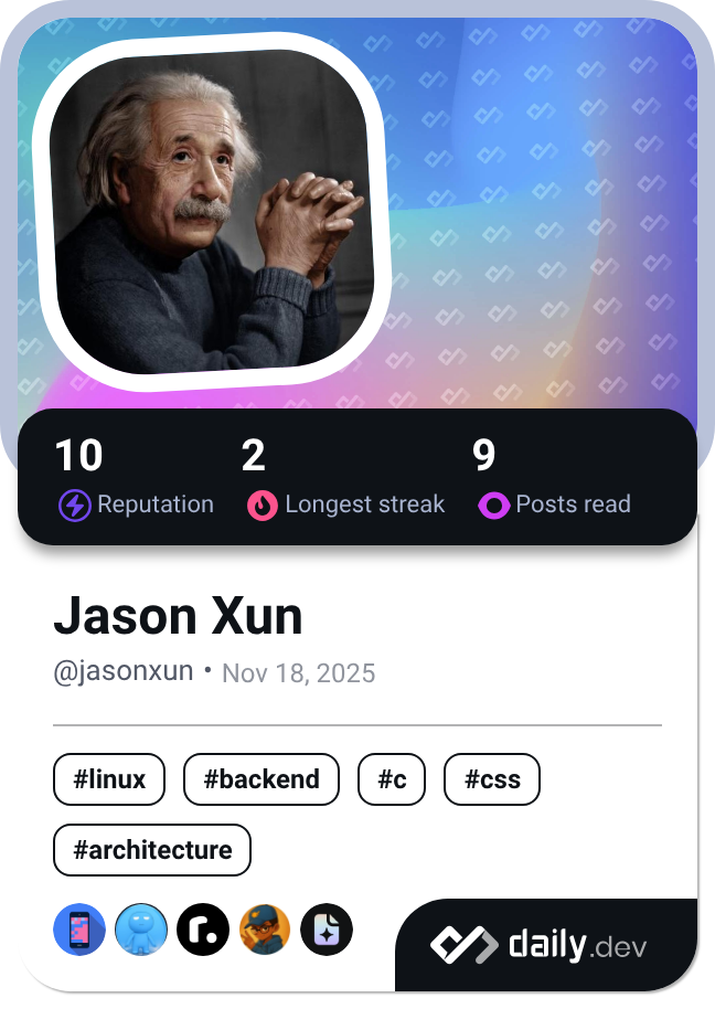 Jason Xun's Dev Card