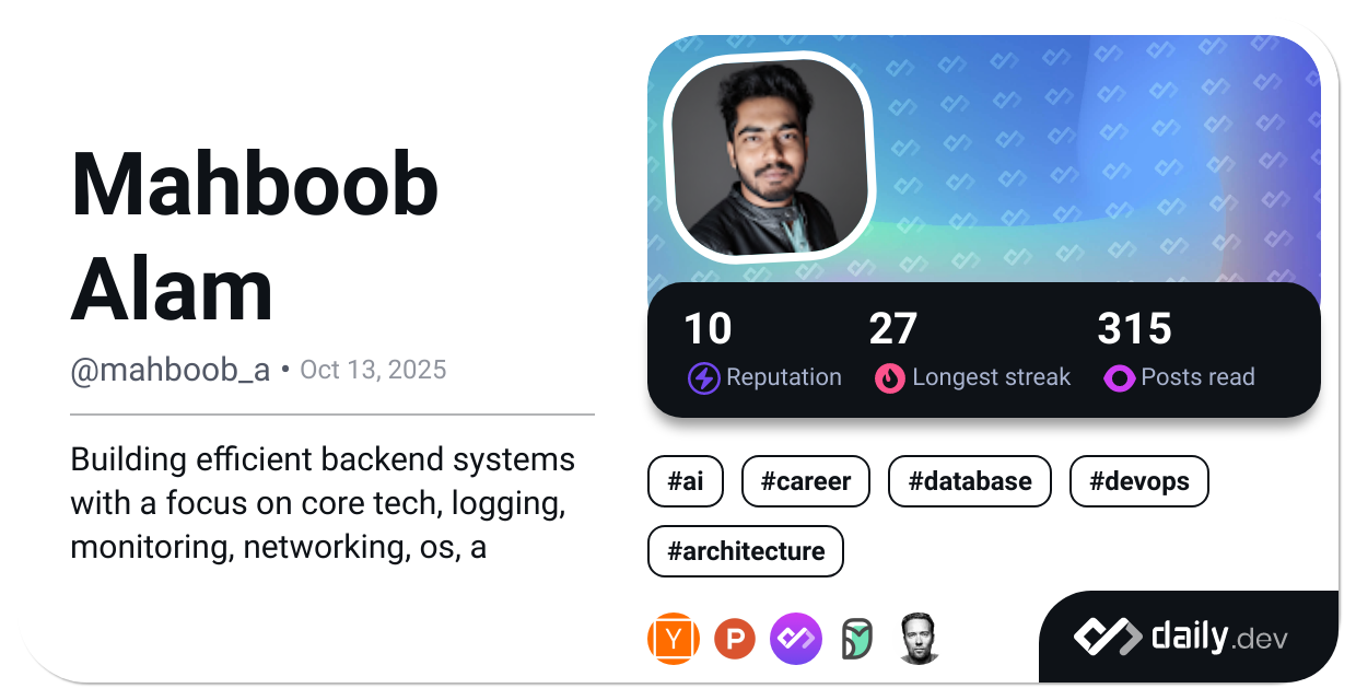 Mahboob Alam's Dev Card