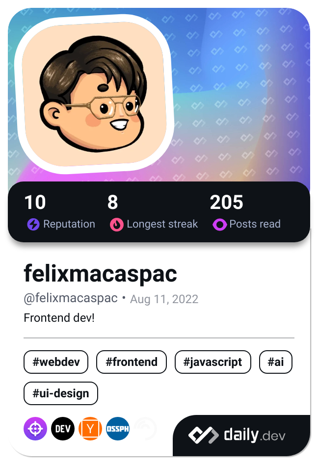 felixmacaspac's Dev Card