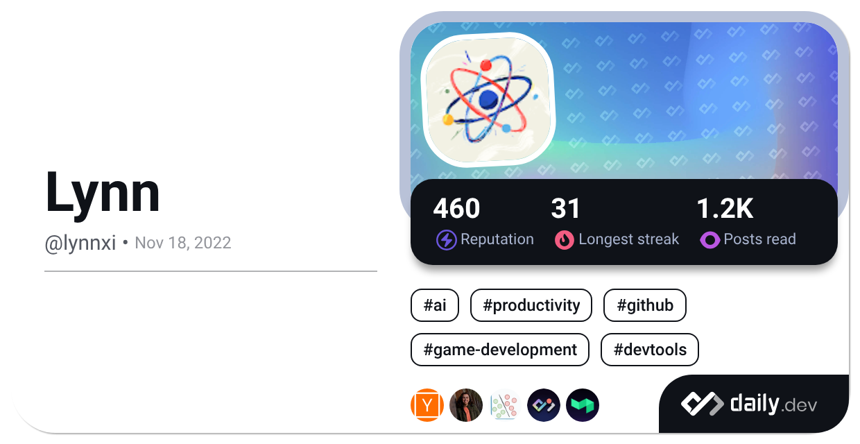 Lynn's Dev Card