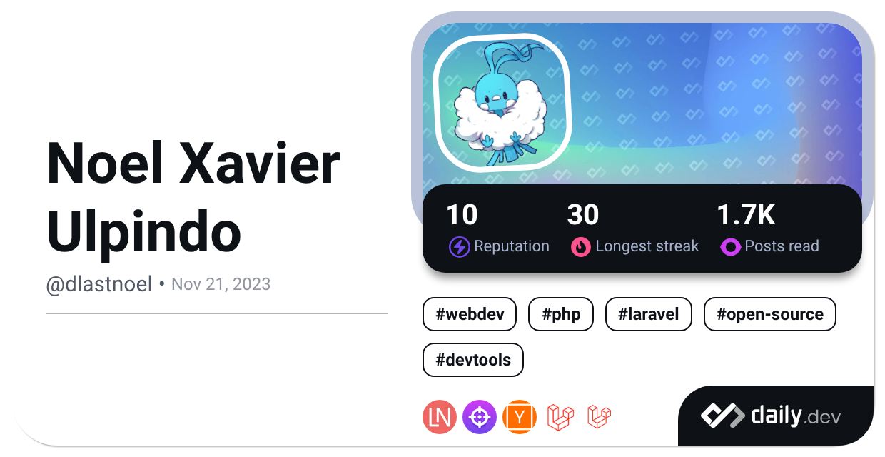 Noel Xavier Ulpindo's Dev Card