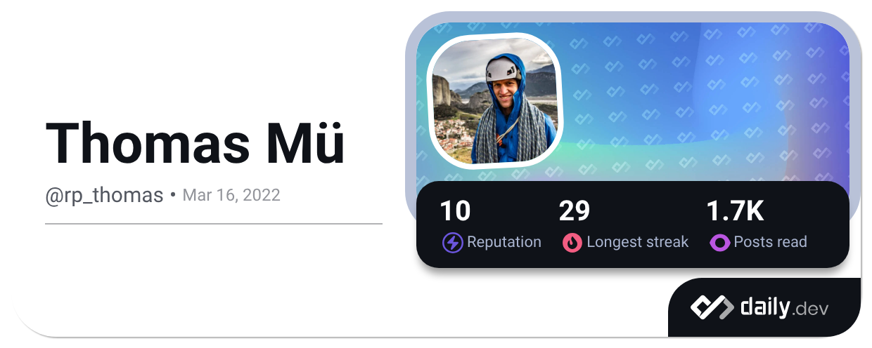 Thomas Mü (@rp_thomas) | daily.dev