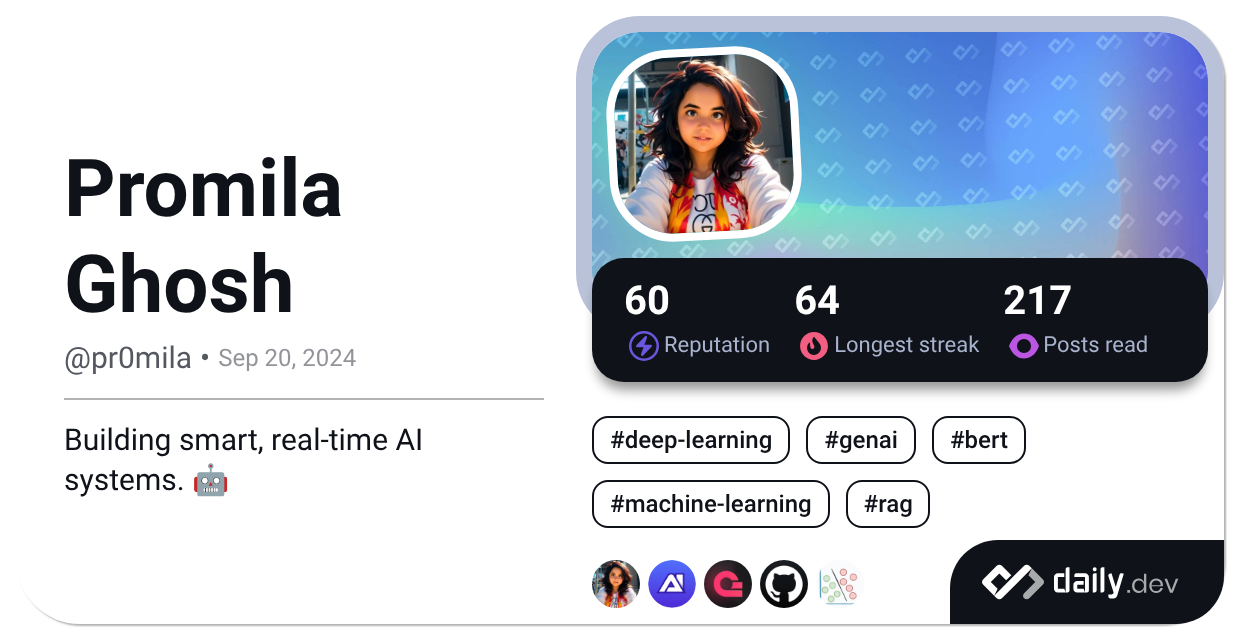 Promila Ghosh (@pr0mila) | daily.dev