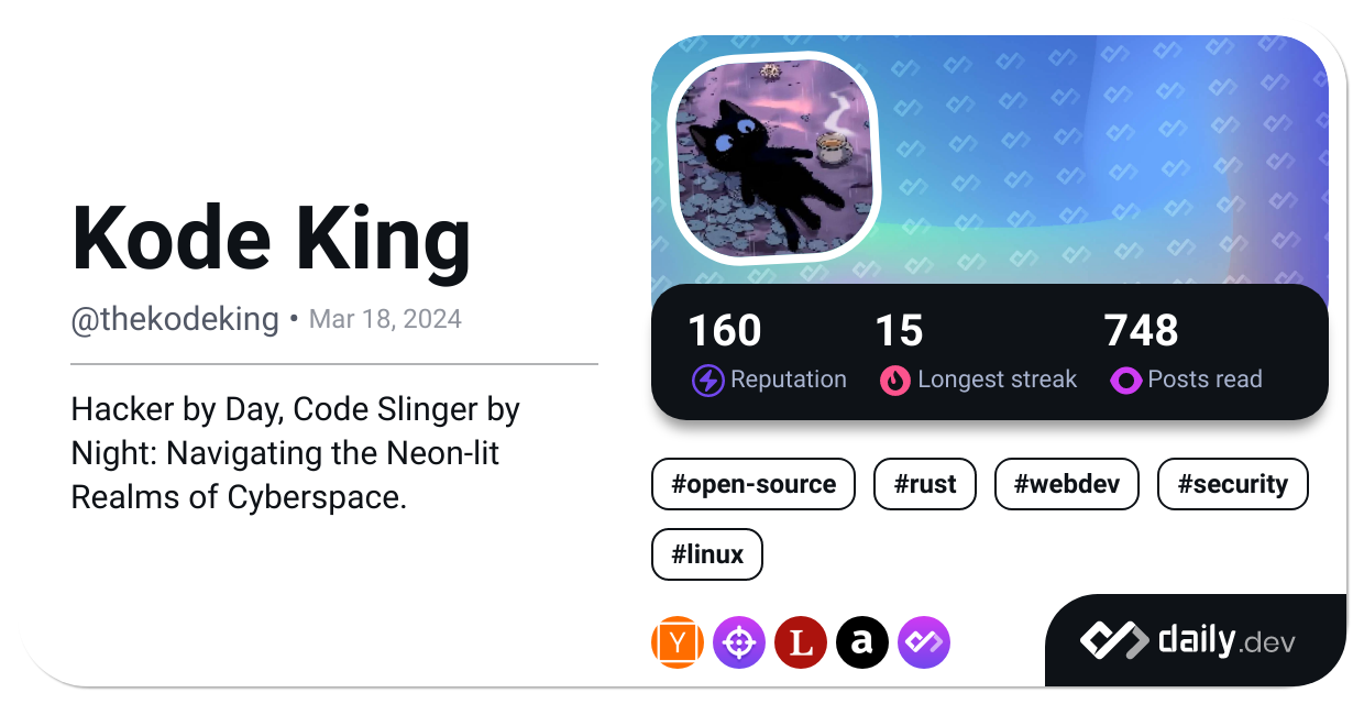 Kode King's Dev Card