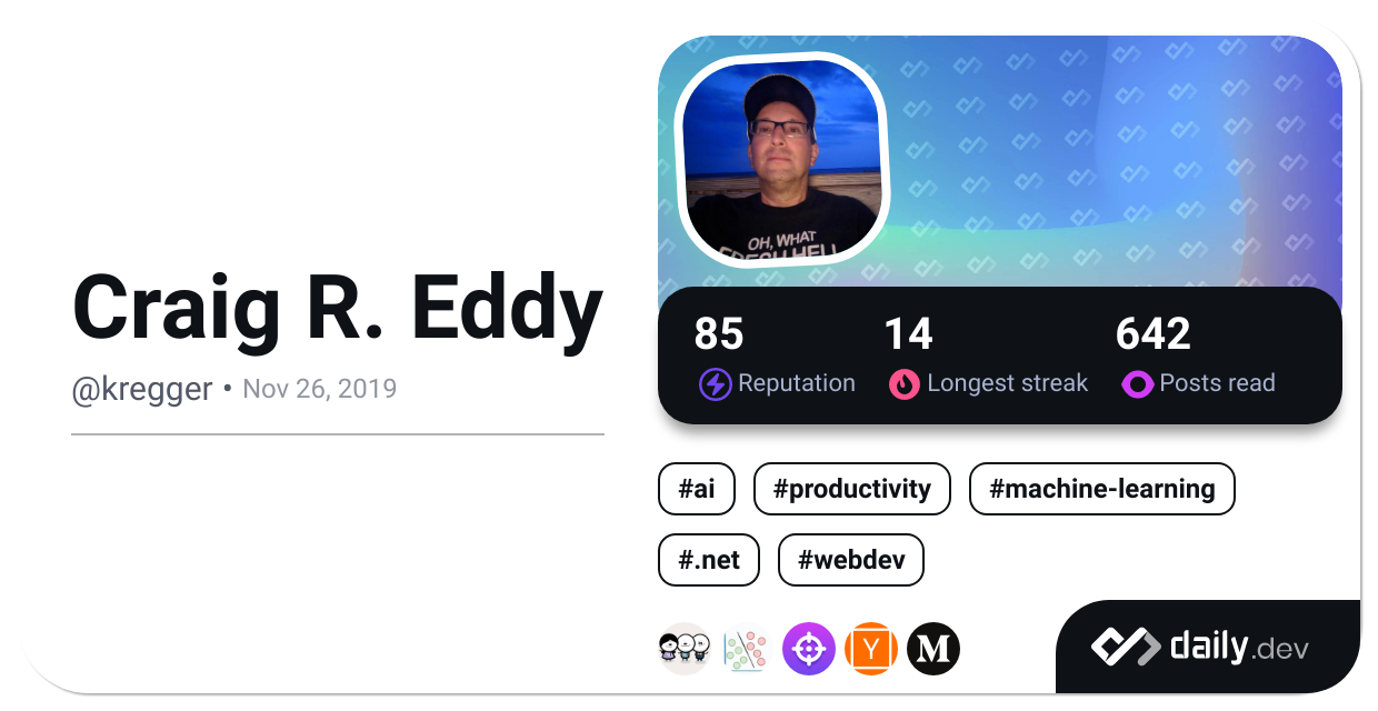 Craig R. Eddy's Dev Card