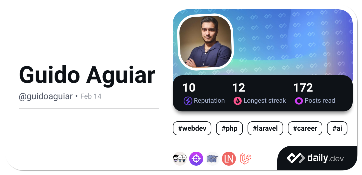 Guido Aguiar's Dev Card