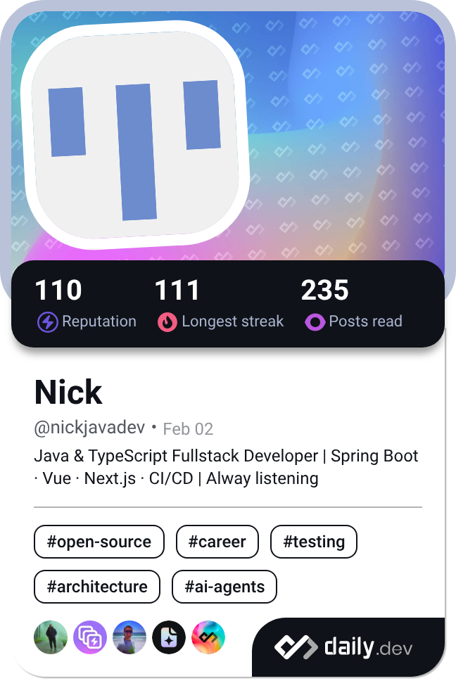 Nick's Dev Card
