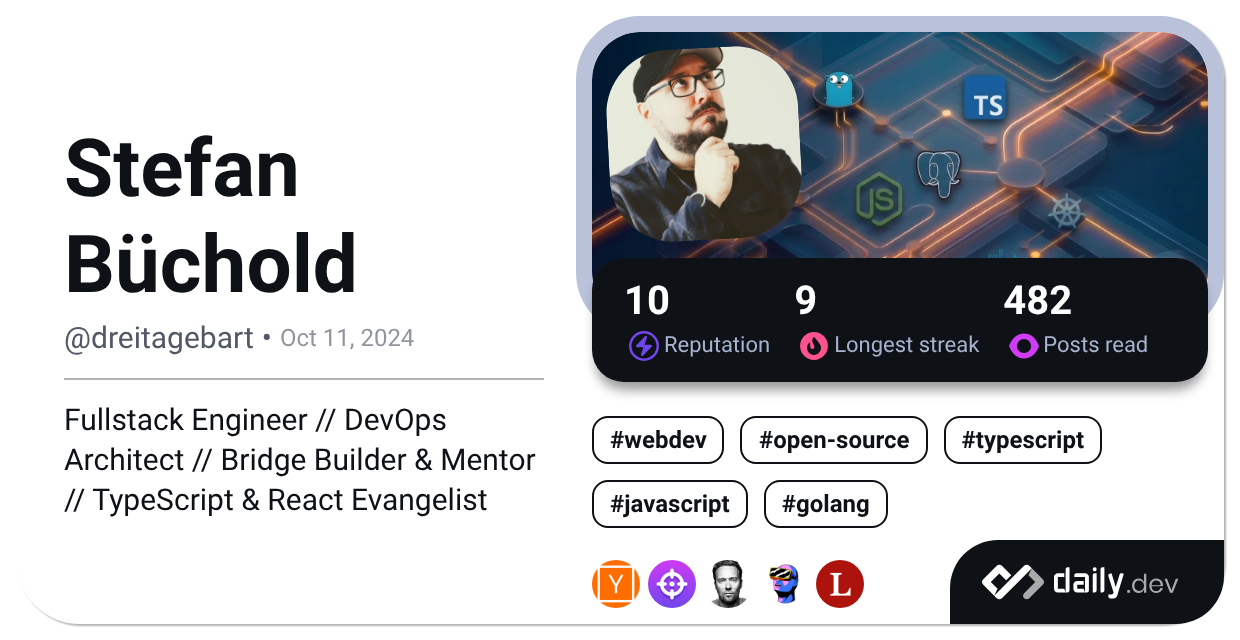 Stefan Büchold's Dev Card