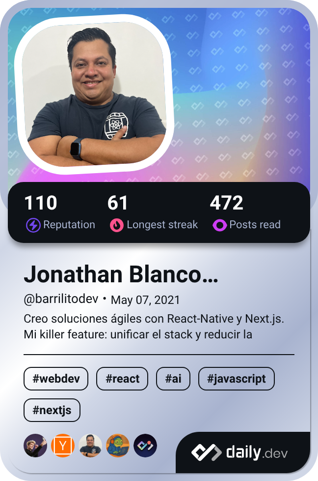 Jonathan Blanco Hernandez's Dev Card