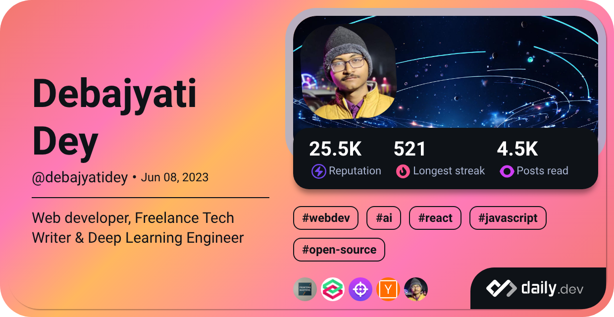 Debajyati Dey's Dev Card