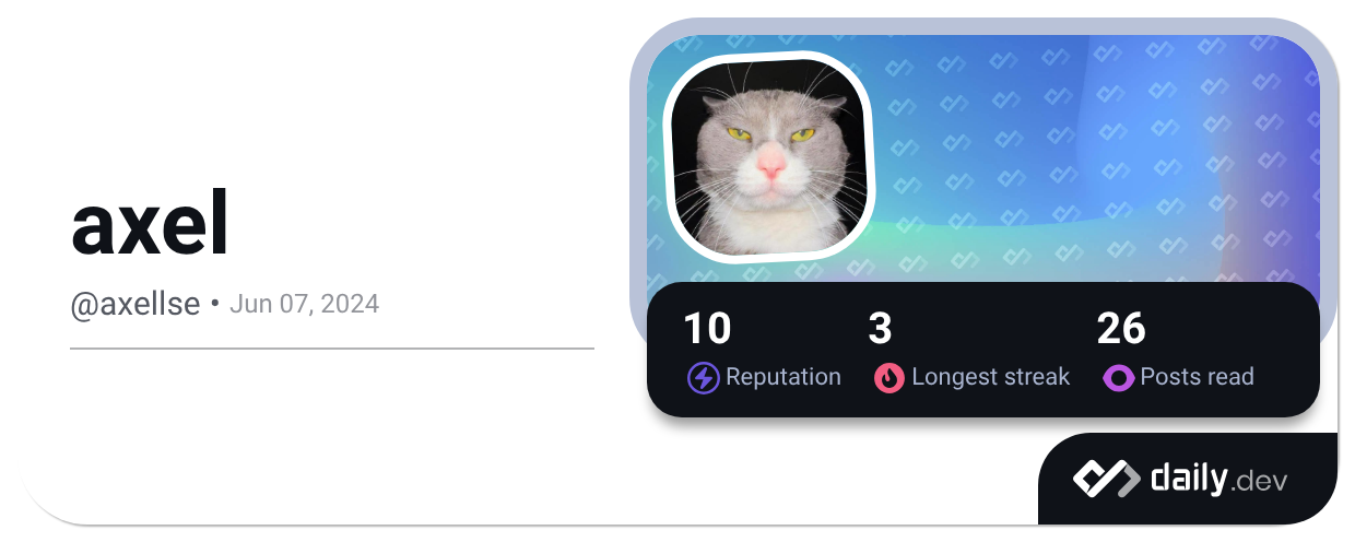 axel (@axellse) | daily.dev
