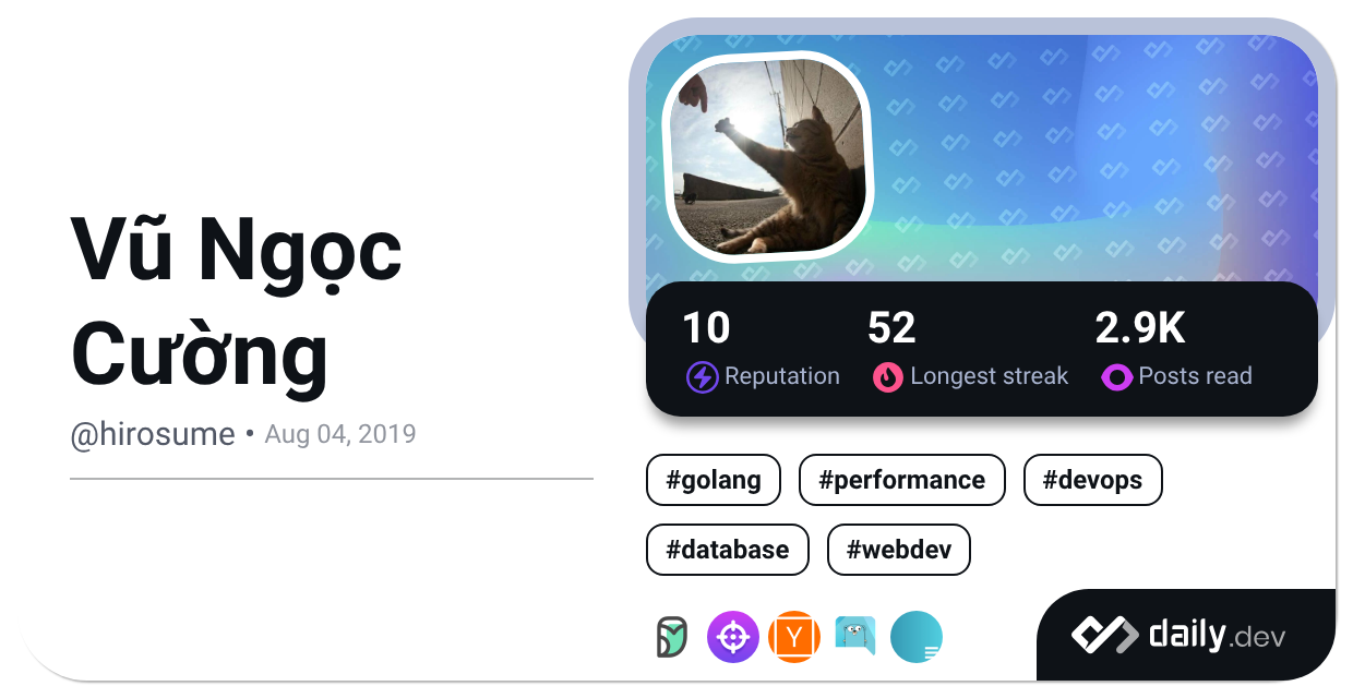 Vũ Ngọc Cường's Dev Card