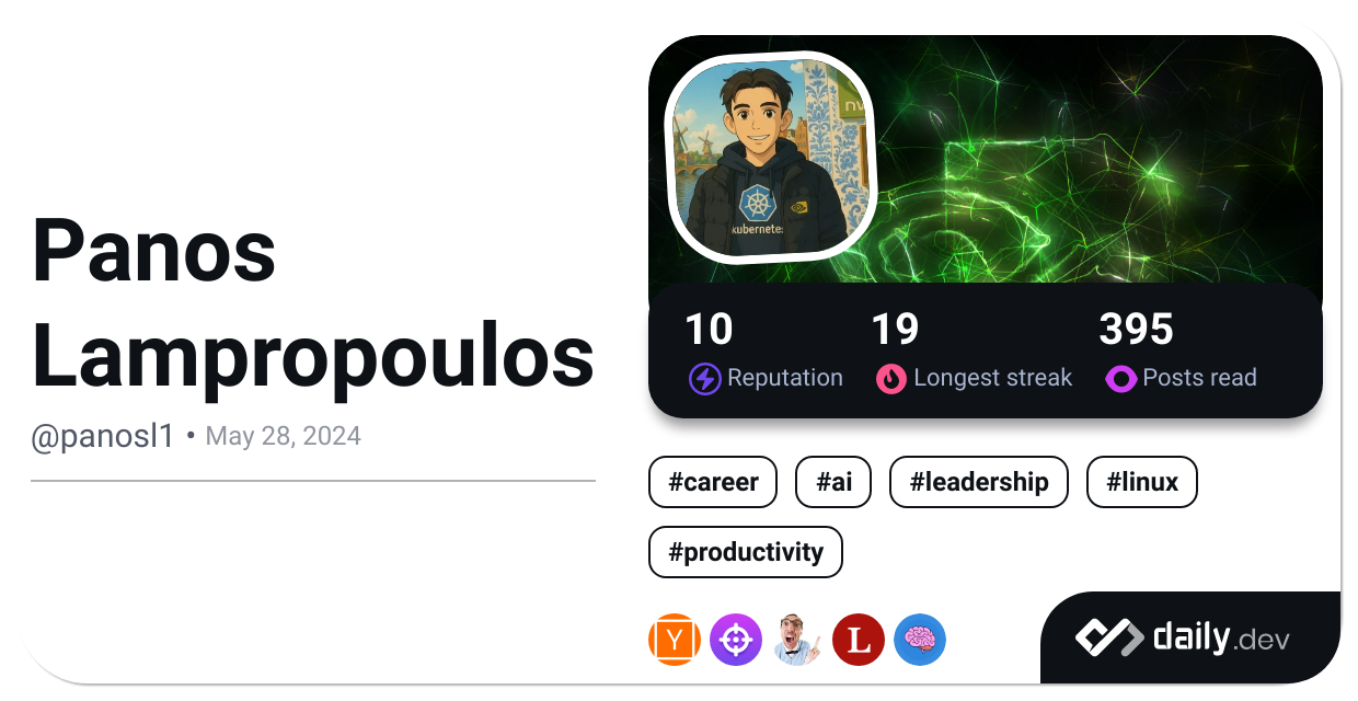 Panos Lampropoulos's Dev Card