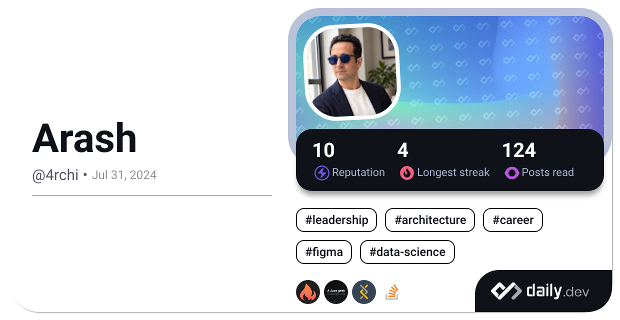 Arash (@4rchi) | daily.dev
