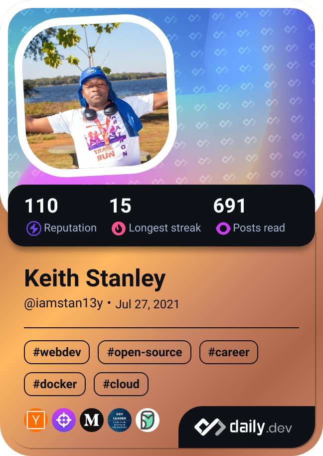 Keith Stanley's Dev Card