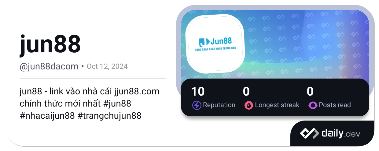 jun88 (@jun88dacom) | daily.dev