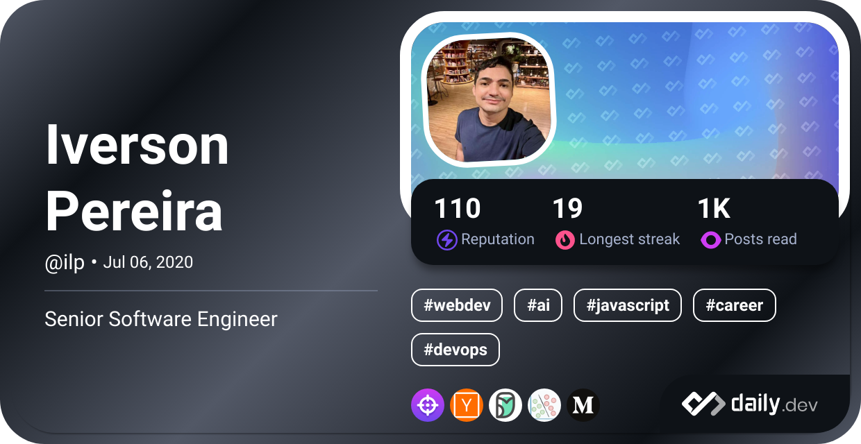 Iverson Pereira's Dev Card