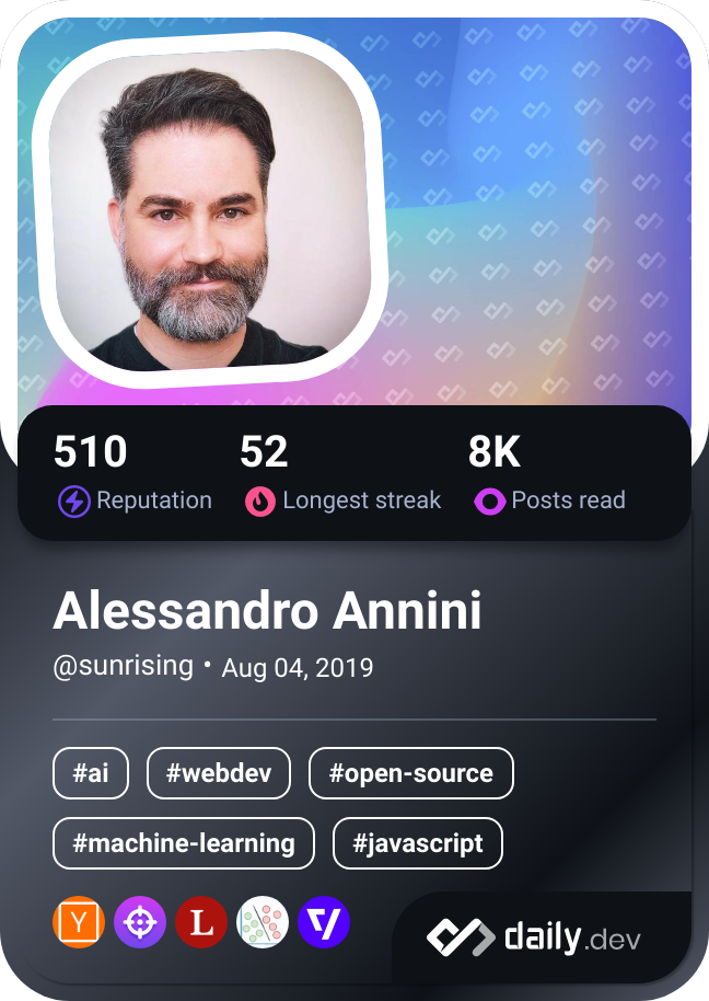 Alessandro Annini's Dev Card