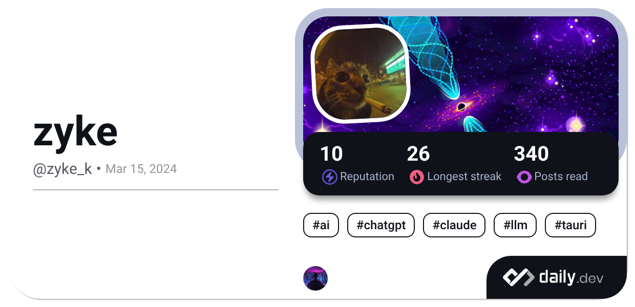 zyke (@zyke_k) | daily.dev