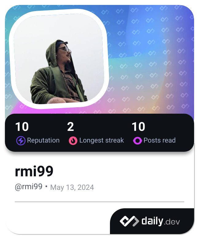 rmi99's Dev Card