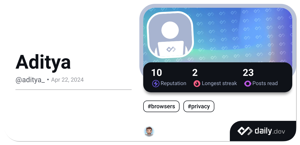 Aditya (@aditya_) | daily.dev