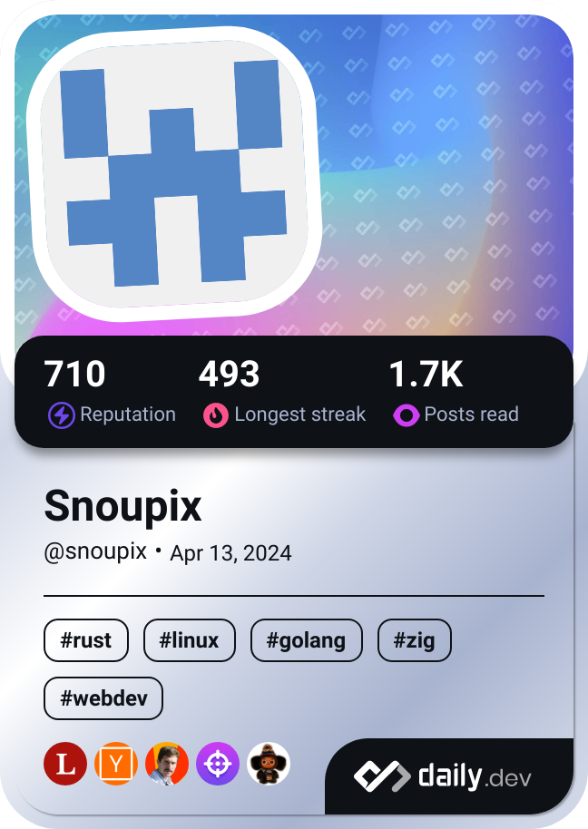 Snoupix's Dev Card