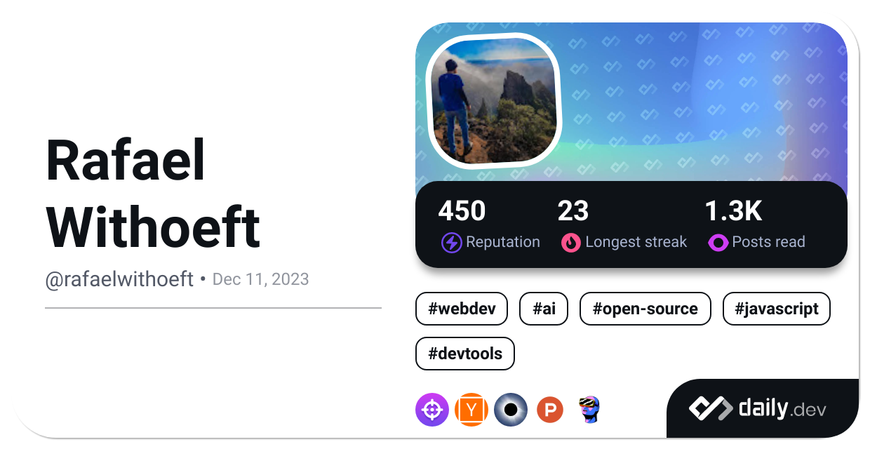 Rafael Withoeft's Dev Card