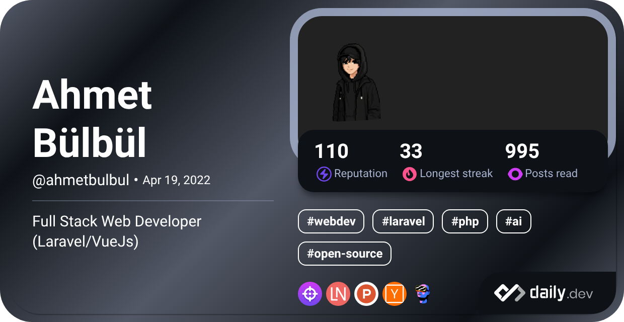 Ahmet Bülbül's Dev Card