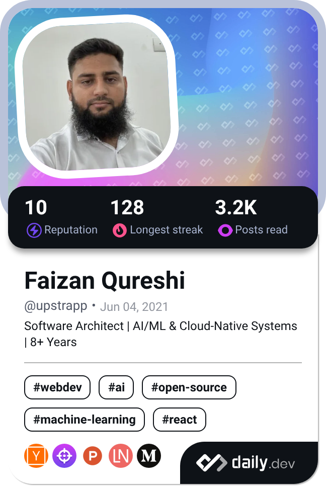 Faizan Qureshi's Dev Card