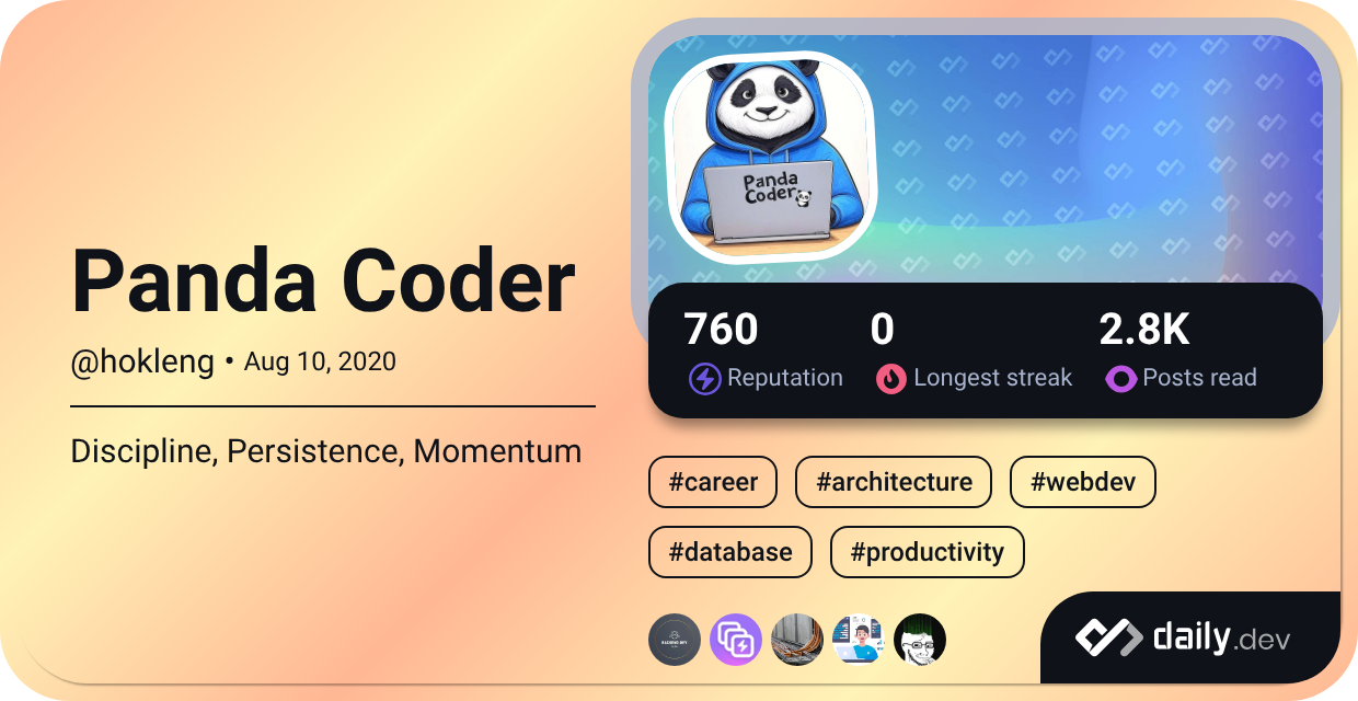 Recent posts by Panda Coder (@hokleng) | daily.dev