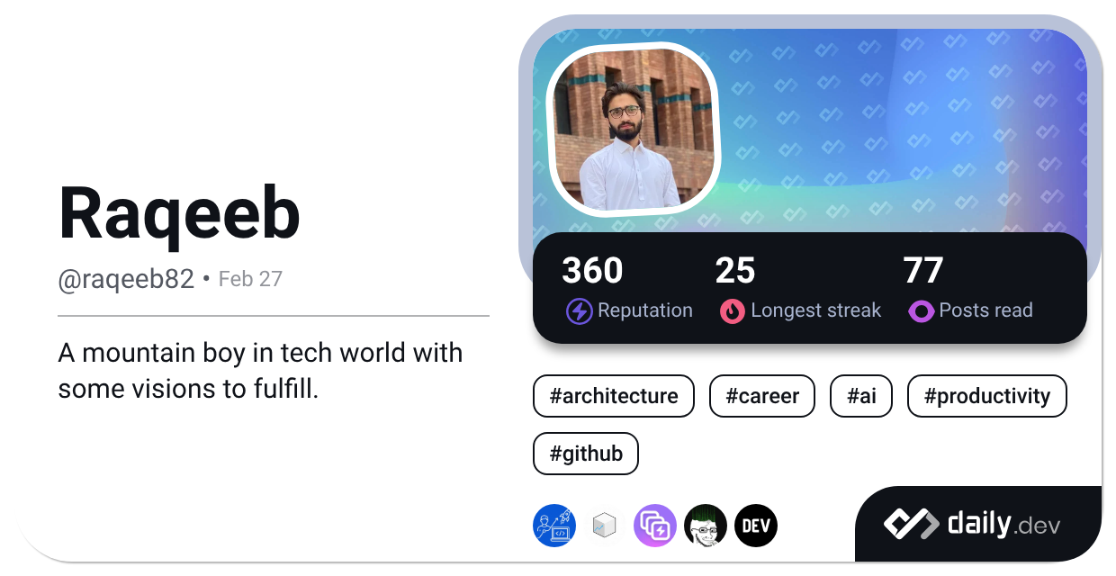 Raqeeb (@raqeeb82) | daily.dev