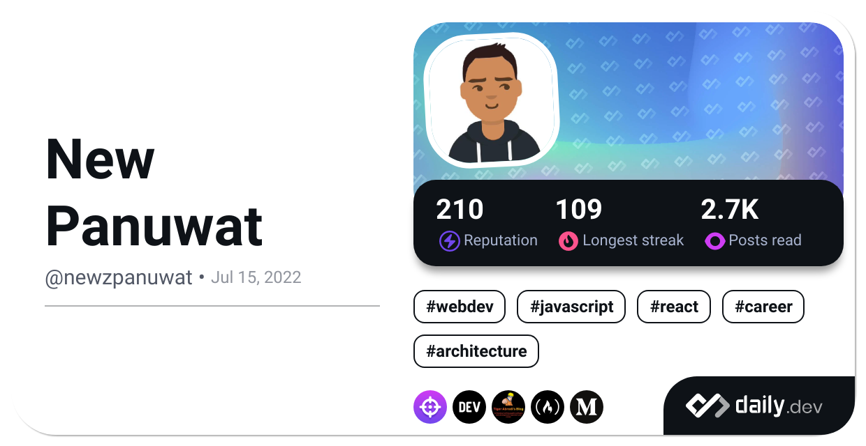 New Panuwat's Dev Card