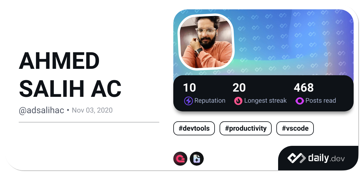 AHMED SALIH AC's Dev Card