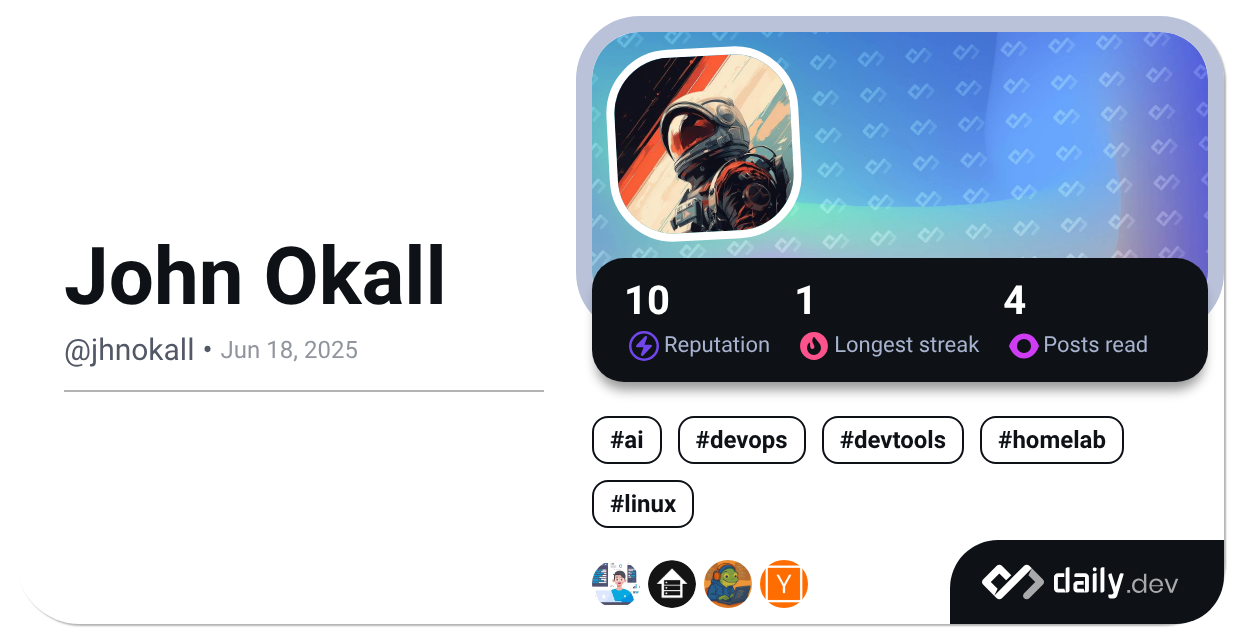 John Okall's Dev Card