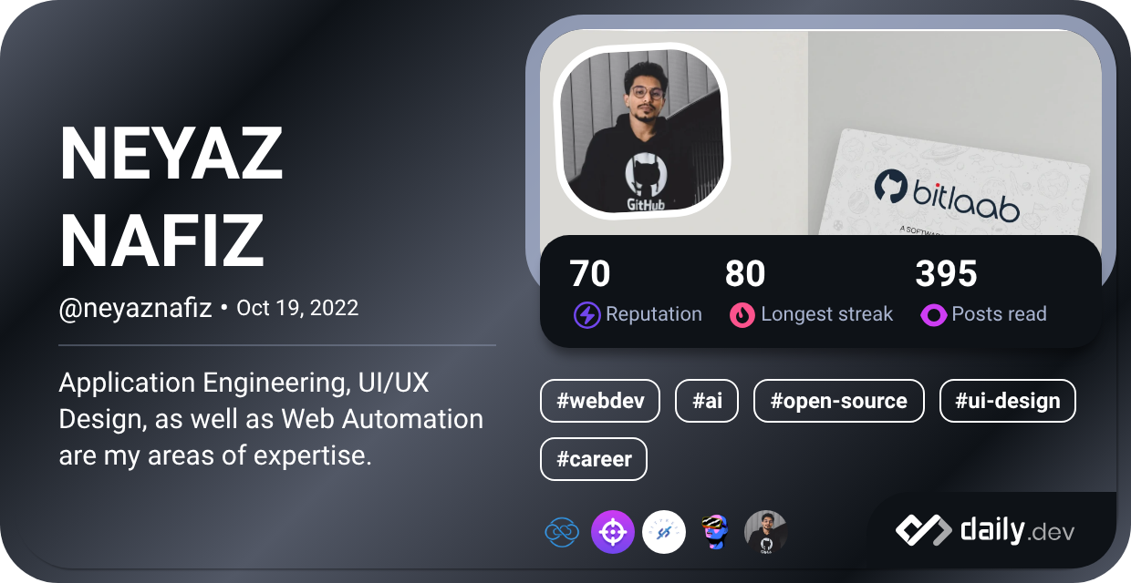 NEYAZ NAFIZ's Dev Card