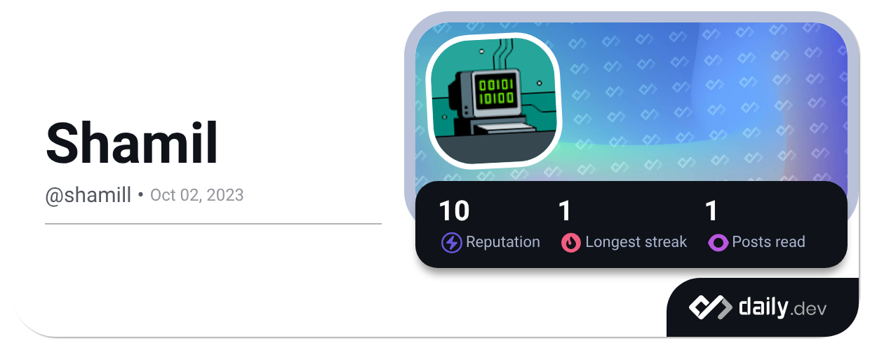Shamil (@shamill) | daily.dev