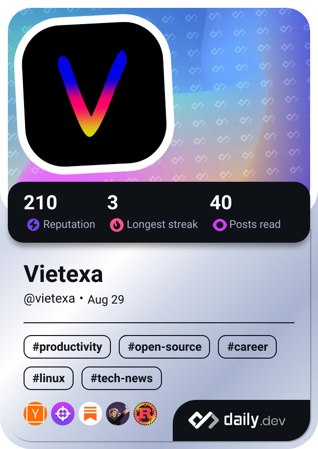 Vietexa's Dev Card