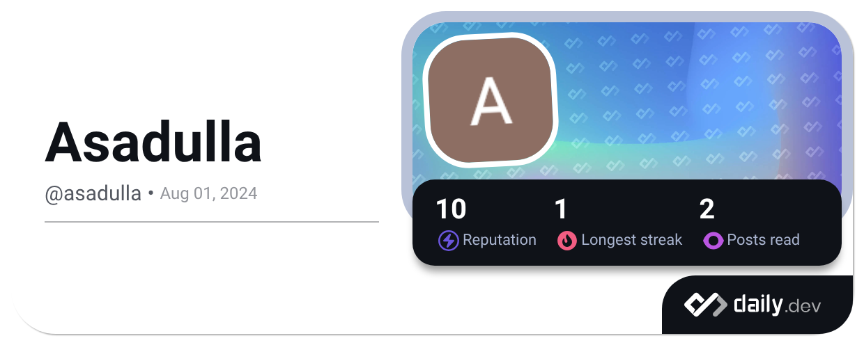 Asadulla (@asadulla) | daily.dev