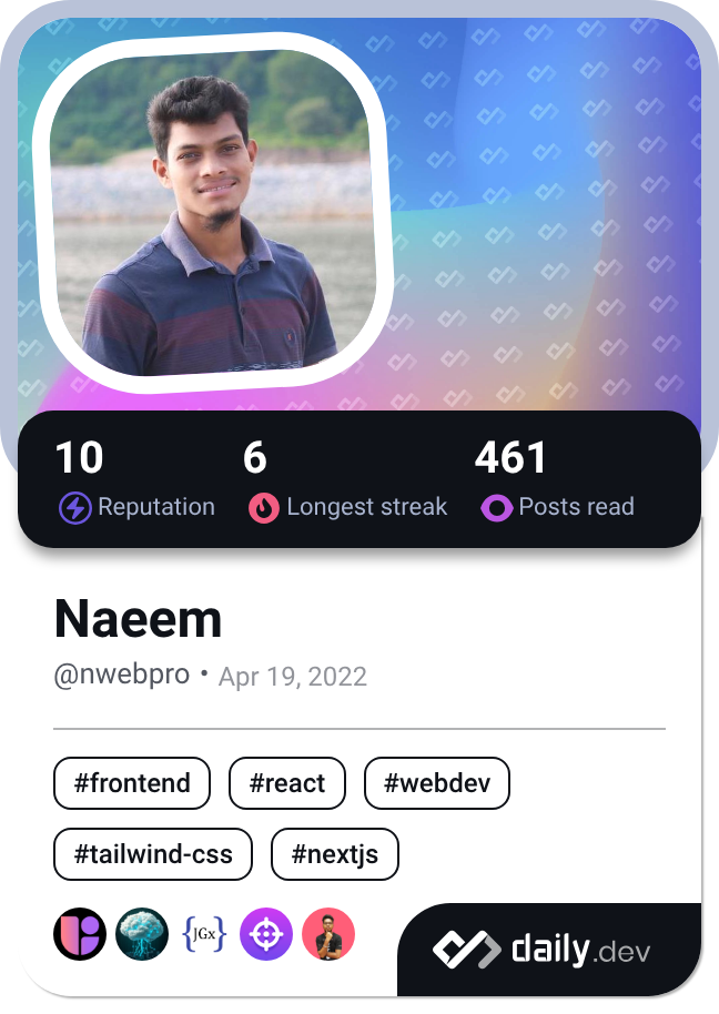 Naeem's Dev Card