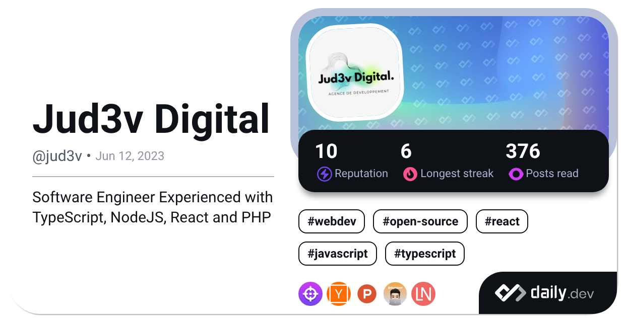 Jud3v Digital's Dev Card
